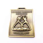 3D Double Sided Custom Metal Medals , Copper Plated Antique Gold Medal