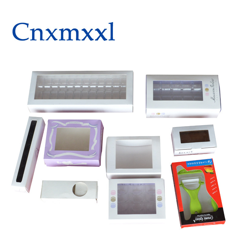 8 Pcs Sweet Paper Box Chocolate Gift Packaging Box With Plastic Clear Inner