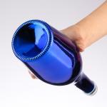 750ml Antique Blue Champagne Glass Bottle Wine Bottle with SCREW CAP Sealing