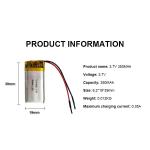 Custom 3.7v 3000mAh LiPo Battery li polymer rechargeable battery LP656360