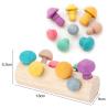 Buy cheap Kids Wooden Mushroom Picking Toys Rainbow Blocks DIY 3D from wholesalers