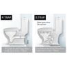 Buy cheap Square WC Siphonic Flush Sanitary Ware Toilet Self Cleaning Spray from wholesalers