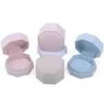 7.5*7.5cm Velvet Jewelry Box for Custom Logo Necklace and Ring Set Display