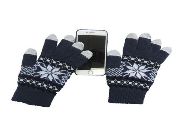 Buy cheap Knitted Touchscreen Winter Gloves 85 % Acrylic 15 % Spandex Material from wholesalers