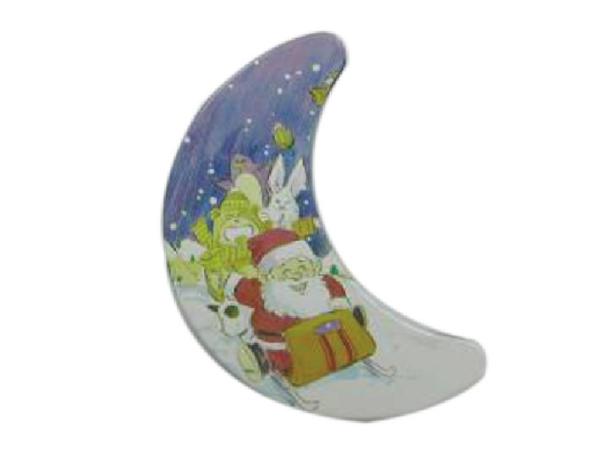 Buy cheap Metal Empty Christmas Gift Boxes , Moon Shaped Box For Food Package from wholesalers