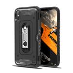 2 in 1 PC+TPU Color Red Black Kickstand Armor Case Back Cover For IphoneXS