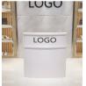 Buy cheap Wooden Reception Desk Display Case With Acrylic Logo For Shopping Mail from wholesalers