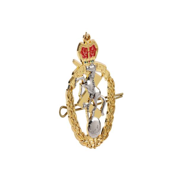 Buy cheap Pin 3d Embossed Craft Army Metal Badges Military Gold Silver Blank Button Badge from wholesalers