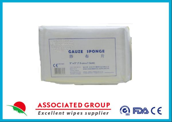 Buy cheap Absorbent 4PLY Non Woven Gauze Swabs For First Aid Medical Care , 7.5*7.5cm from wholesalers