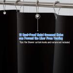 Clear Black color Walmart Bathroom Disposable Plastic PEVA bath shower curtain