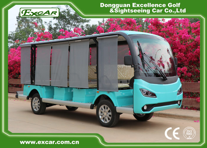 7.5KM Motor 72V 14 Seater Electric Sightseeing Bus / Tour Golf Cart