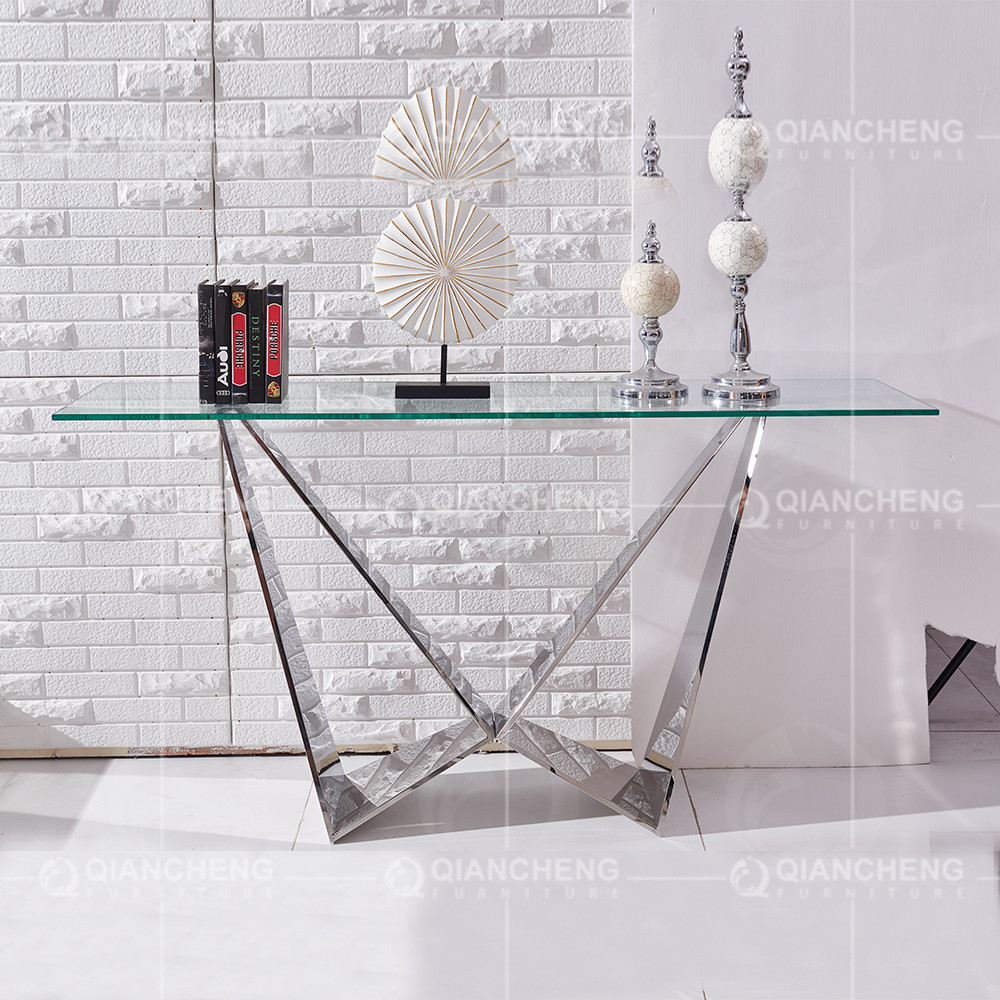 12mm Clear Glass Console Table
