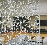 Colorful Golden Bronze Silkscreen Printed Glass Curtain Wall And Furniture Glass
