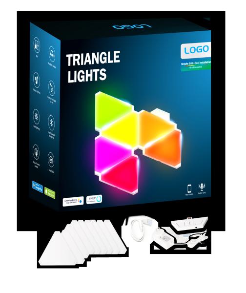 Buy cheap Drill Free Magnetic Triangle LED Lights 16 Million Color Rgb Hexagon Wall Lights from wholesalers
