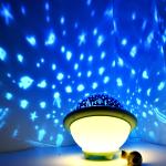 5V 1000mA LED Projector Night Light 151x132mm UFO Shaped For Children