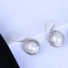 Buy cheap Vintage Sterling Silver Round Shell Pearl Bead Drop Dangle Earrings (060320) from wholesalers