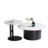 Buy cheap Contemporary Minimalist Metal Style Coffee Table Small Modern Rock Plate Rack for Living Room Bedroom Hotel Home Use Tea Serving from wholesalers