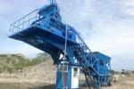 Belt Type YHZS35 Mobile Concrete Mixing Plant Twin Shaft JS750 Mixer