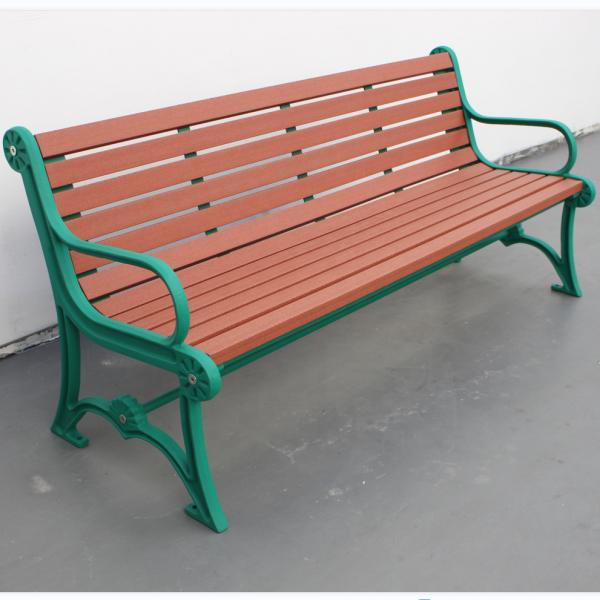 Buy cheap Recycled Plastic Patio Outdoor Garden Bench Seat Flange Surface Mounted Type from wholesalers