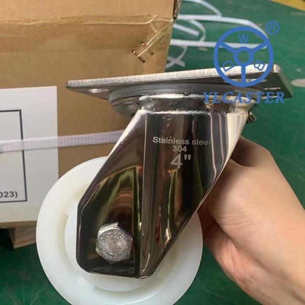Buy cheap 4 Inch Swivel Stainless Steel Nylon Castors Water-proof Trolley Wheels from wholesalers