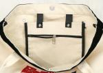 Natural Cotton Canvas Tote Bags With Velvet Flocking Parts With Flocking Logo