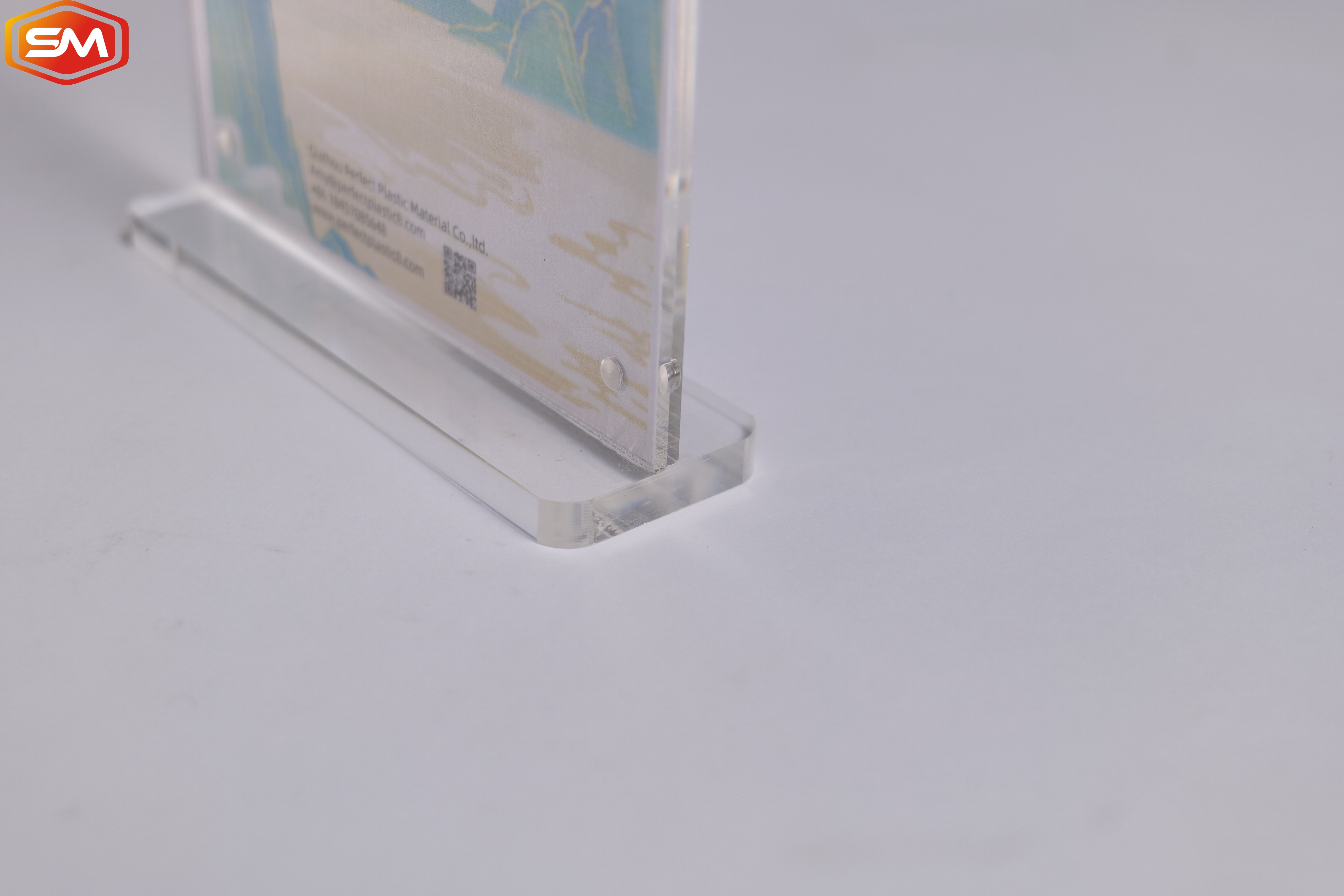 Menu Stand Clear Transparent Magnetic T Style Acrylic Sign Holder Desktop Advertising