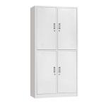 0.7mm 4 Door Metal Lockers Staff Metal Storage Wardrobe Powder Coating