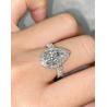 Buy cheap Double Bands Pear Diamond Ring Engagement Wedding Lab Grown Diamond Rings from wholesalers