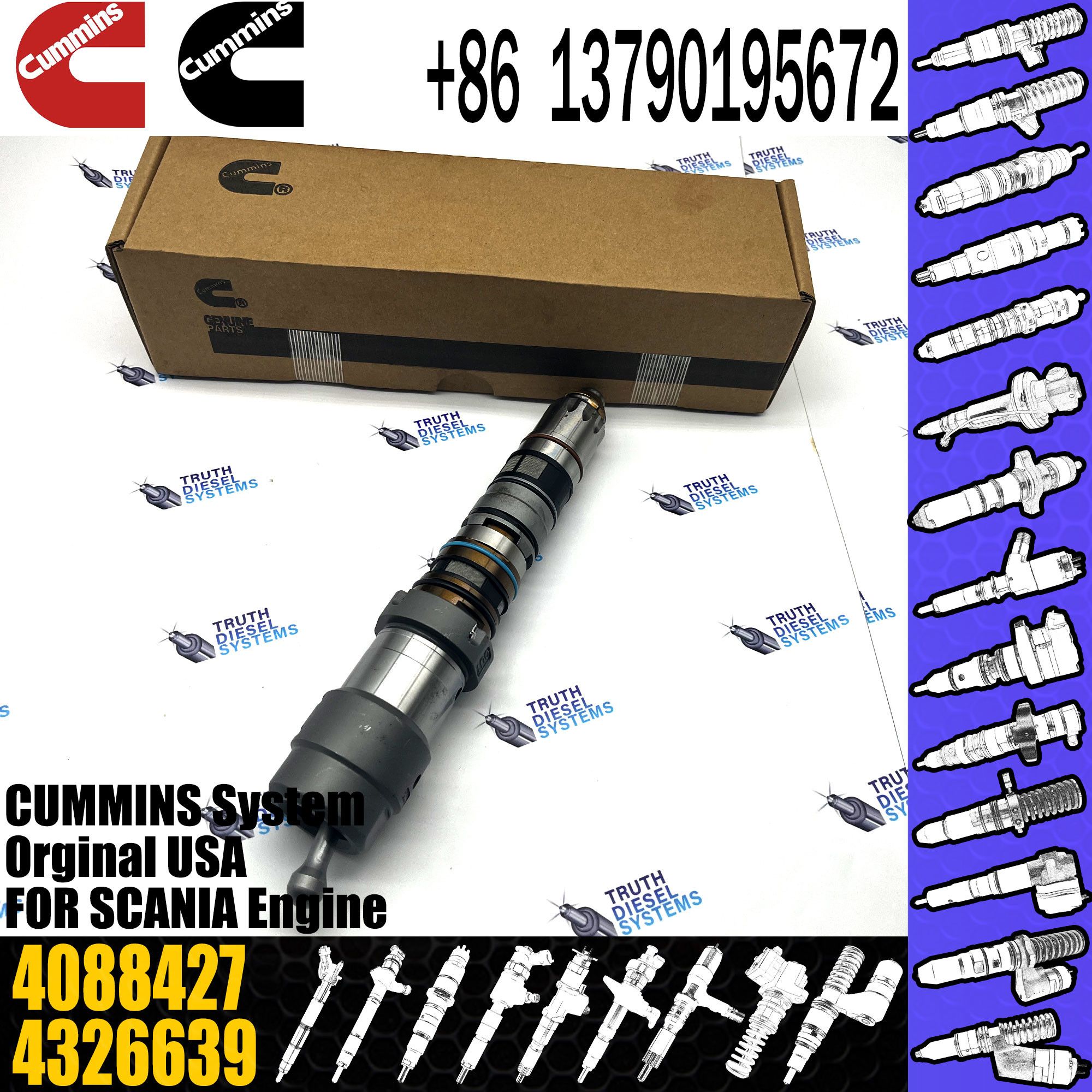 Diesel Common Rail Fuel Injector 4088416 4087893 4001813 4088428 4088427 4326781 4326780