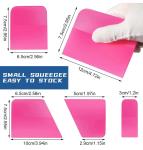 Waterproof Pink PPF Car Wrap Tool Squeegee Multipurpose Portable