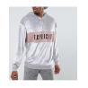 Buy cheap Custom Logo Soft Oversized Drop Shoulder Hoodie , Plus Size Velour Hoodie For Men from wholesalers