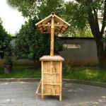 Tropical Cabana Party Outdoor Tiki Bar Bamboo Beach Tiki Bar With Stools