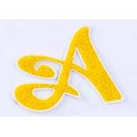 Buy cheap Yellow Letter A Embroidery Chenille Iron On Appliques For Hooddie product