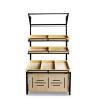 Buy cheap Supermarket Fruit And Vegetables Shelves Customized Size Steel Wood Frame from wholesalers