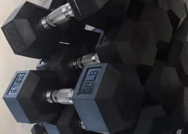 Buy cheap Rubber Steel 100lbs Hexagon Gym Fitness Dumbbell from wholesalers