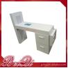 Buy cheap Cnd Shellac Grey Leather Double Antique Nail Dryer Table Salon Manicure With Fan from wholesalers