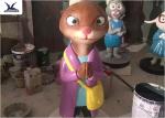 Amusement Park Equipment Lovely Fiberglass Life Size Artificial Cartoon Statues