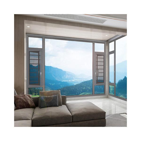 Buy cheap 35dB Sound Insulation Coefficient Aluminum Casement Glass Windows for Villa House Project from wholesalers
