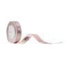 Buy cheap Raised Brand On Pink Satin Ribbon , Chocolate Wrapping Rolled Poly Satin Ribbon from wholesalers