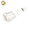 Buy cheap Wenzhou KML Custom Logo Fashion 2 Color Silver Metal Zinc Alloy Pin Belt Buckle from wholesalers