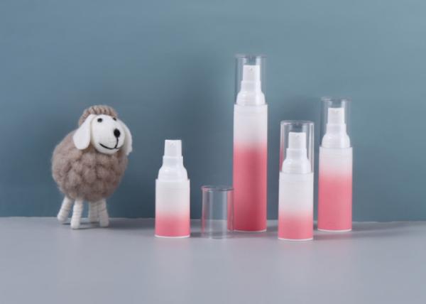 Buy cheap PP Plastic 15ml Cosmetic Airless Bottle Custom Paint Matte Pink Ombre from wholesalers