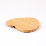 Heart Shape Bamboo Wireless Charging Pad Fast Charging 10W 15W For Phone
