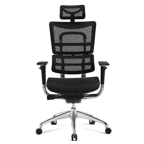 Buy cheap Adjustable Aluminum Base High Back Swivel Ergonomic Chair for Executive Office Furniture from wholesalers