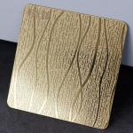 304 316 4x8 ft PVD Gold Color Willow Stripe Pattern Etched Decorative Stainless