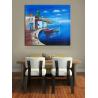 Buy cheap Framed Seascape Mediterranean Oil Painting Canvas Handmade By Palette Knife from wholesalers