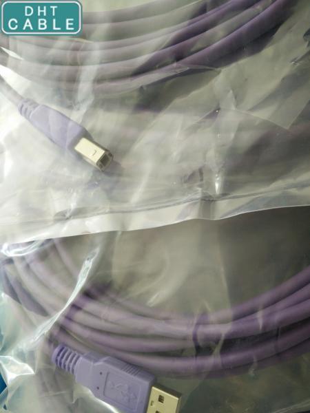 Buy cheap Purple 5 Pin USB 2.0 High Flex Cable , Straight A To Straight B Copper Flex Cable from wholesalers