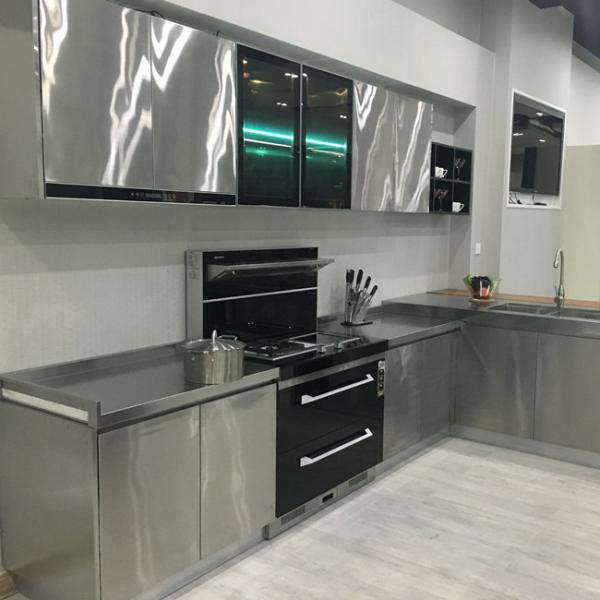 Buy cheap moisture proof Modular Home Kitchen Cabinets Stainless Steel 304 Customized from wholesalers