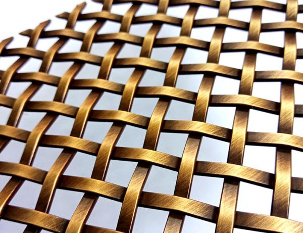 Buy cheap Weave Type Architectural Decorative Antique Brass Mesh Fabric In Stock from wholesalers
