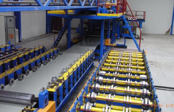 Buy cheap Wall Roof Panel Roll Forming PU Sandwich Panel Line from wholesalers