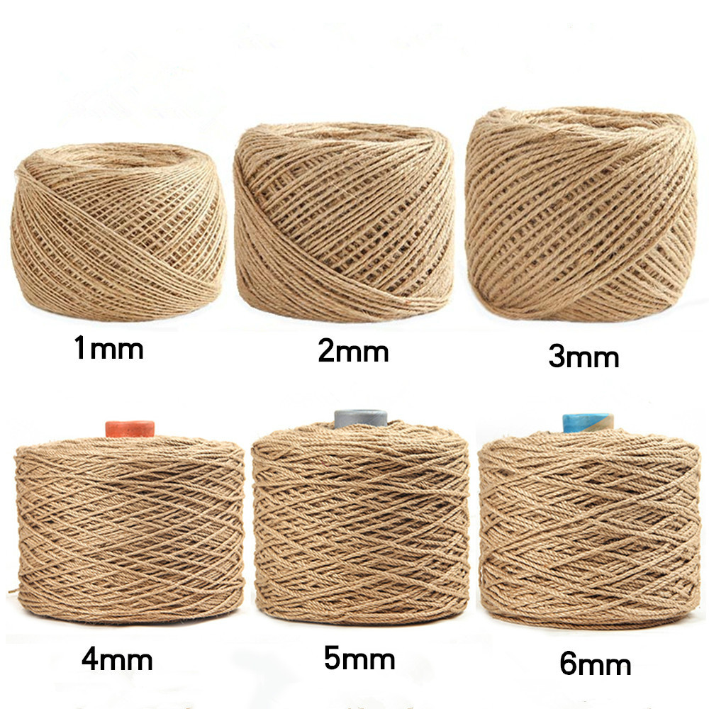 YILIYUAN ROPE 5 mm 6mm baler jute twine yarn rope 3ply roll Multifunction Twist Rope